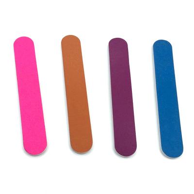 China Nail Care Logo Straight Wood Nail Files Emery Board Grit Abrasive Emery Files Custom Sanding Colored Nail for sale