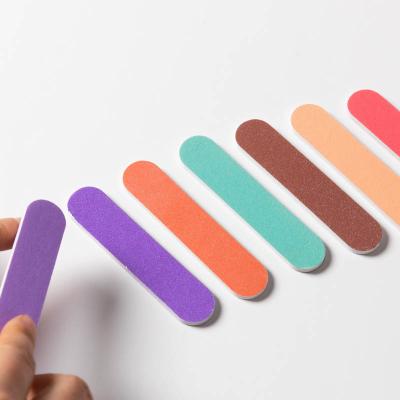 China Nail Care Customized 100/180 Mini Baby Wooden Nail File Non-Toxic Disposable Washable for sale