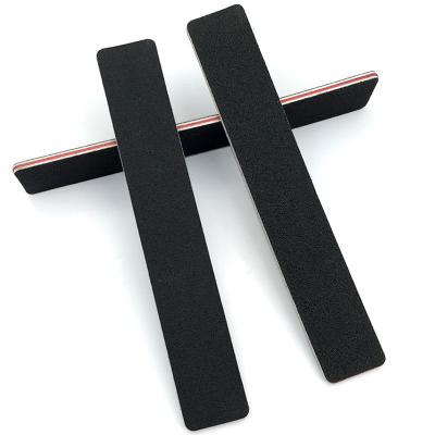 China Sanding Paper Square Emery Nail File High Quality Double Side Magic Black Double Side Nail Buffer Folder Manicure Pedicure Sanding Paper File for sale