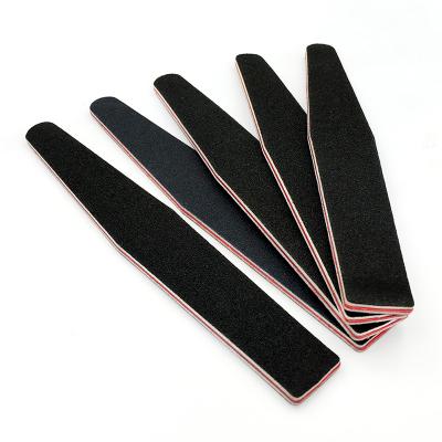 China Wholesale Eco-Friendly Rhombus Nail Care Double Side Nail Buffer Block Nail File Custom Black Private Label for sale