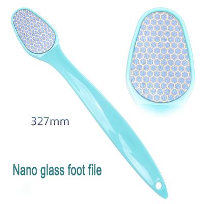 China Long Foot Color Nano Glass Crystal Foot Device Callus Nail Tool Horny Grip Foot Rubbing Grinding Volcanic Stone Folder for sale