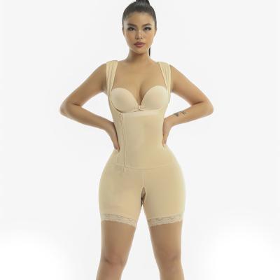 China Anti-Bacterial CELI fajas colombianas high compression garment leggings body shaper for women tummy with zipper on side for sale