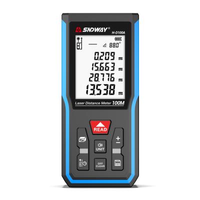 China New H-D100A 100M Laser Rangefinder Rechargeable Digital Laser Distance Meter from Sndway 112x50x25mm for sale