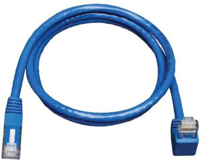 China GAO CAT 6 Computer Networks 90 Degree Jumper Plug Network Cable Ethernet DSL U/UTP RJ45 Ethernet PlayStation Xbox LAN Cable 0.50-50 Plug Blue White for sale