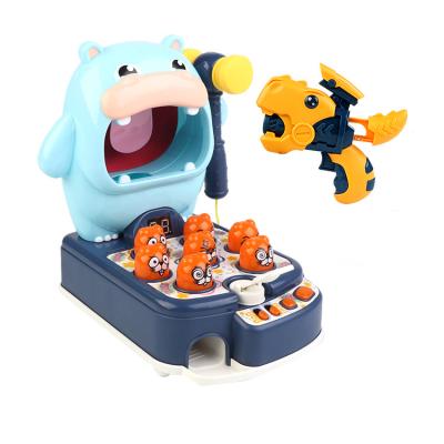 China Hot Selling Product Educational 4 In 1 Hippo Gopher Fighting Children Board Shooting Game Toys 32*23*8.5cm for sale