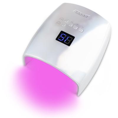 China High Power 48w Full Five Fast Curing For All 2021 New Arrival Gels Rainbow UV And Led Silver Cordless Led Nail Lamp Manicure Gel Polish Machine for sale