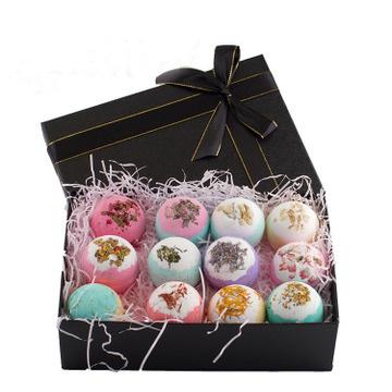 China Natural Oil Control Bath Bomb Flower Bases Beautiful Oil Best Gift Bath Bombs Set for sale