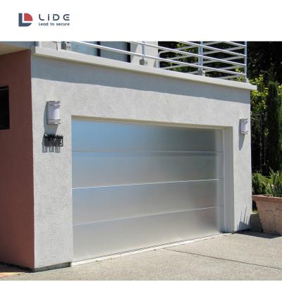 China Heat Insulation US Modern Design Aluminum Alloy Folding Sectional Garage Door for sale