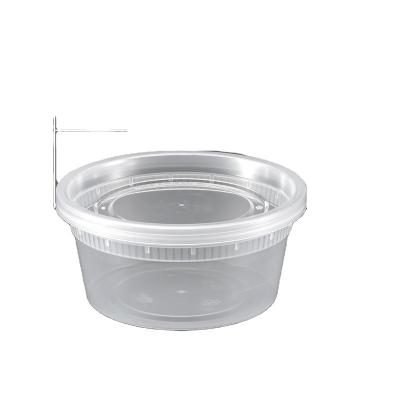 China Ripple Wall C12 2.2 Inch Small Food Disposable Plastic Sauce Cups Containers Transparent Plastic Sauce Cup With Lids for sale