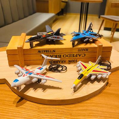 China Factory Pendant Aircraft Key Ring Alloy Die Cast Plane Keychains Mini Metal Flghter Plane Key chains for sale