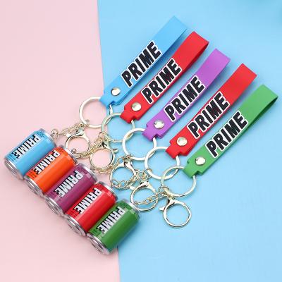 China Wholesale Creative Keychain Metal Bottle Beverage Chains Key Chains Metal Bottle Keychain Beverage Dickmon Box Beverage Pendant Keychains for sale