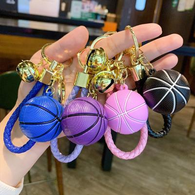 China Wholesale 3D Basketball Keychain Men's Ring Backpack Charm Sport Club Car PVC Keychains Men's Basketball Keychain Wholesale Dickmon Pendant for sale