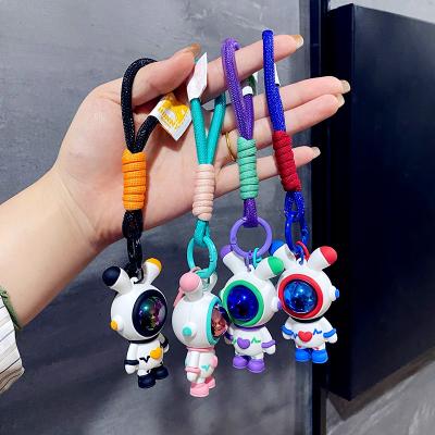 China Dickmon Pendant Shape Again 3D Cartoon Love Lightning Rabbit Key Chain Backpack Dangle Key Ring Animal Astronaut Keychains for sale