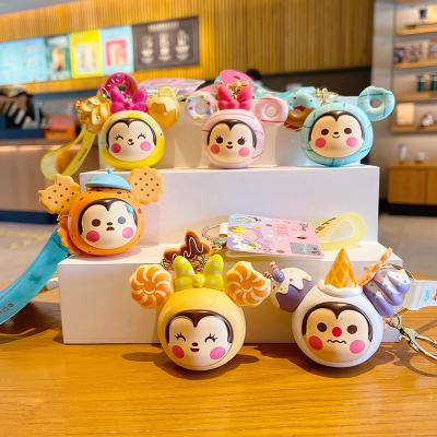 China Genuine 3D PVC Character Cartoon Character Dickmon Dessert Cartoon Mouse Dangle Cute Car Pendant Bag Keychains for sale