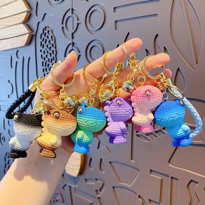 China Wholesale Dinosaur Pendant Keychains Gradient Baimao Dickmon OEM New Arrival 3D Doll Key Chain Resin Cute Animal Car Pendant Bag for sale