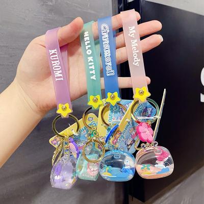 China Genuine Dickmon Sanrio Summer Series Key Chain Pendant Regenerative Cartoon In Oil Bubble Bath Floating Bag Charm Anime Sanrio Key Chain for sale