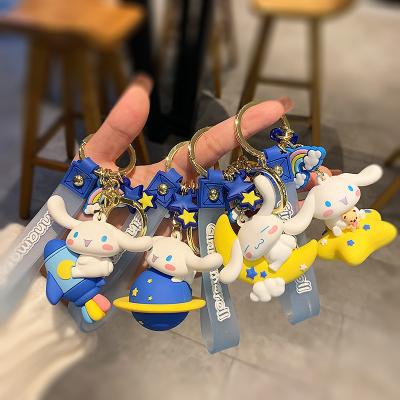 China Genuine Doll Factory Dickmon Car Ear Keychains Chain Dog Keychains PVC 3D Large Bag Universe Creative Lovely Key Ring Pendant for sale