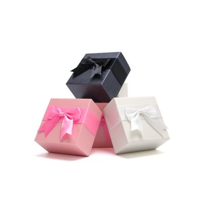 China Black White Eco-Friendly Stock Rose Box Eco-friendly Jewelry Cardboard Jewelery Boxes Packaging White Paper White Paper Jewelry Box For Jewelry Joyeros for sale