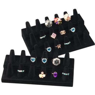 China Eco-friendly 18 Jewelry Display Stand 12 Resin Assembling Ring Display Tray Jewelry Ring Display Stand Jewelry Display Set for sale