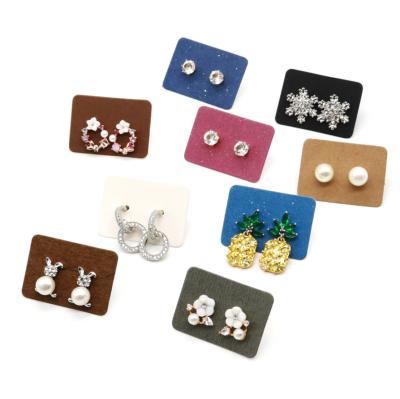 China Wholesale Custom 2.5*3.5cm Custom Earring Paper Card Earring Display Package Earring Cards Packaging 2.5*3.5cm for sale