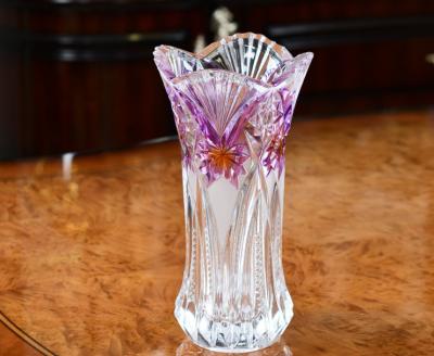 China Lead Free Galle Glass Vase Machine Made Diamond Designer House KTV Hotel for sale