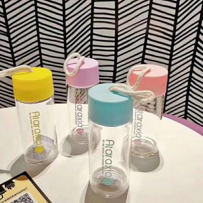 China 500ml Glass Watter Bottle , Glass Drinking Bottle For Summer / Drinking Sets for sale