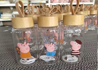 China Peppa Pig Glass Bottle Double Wall Coffee Glass / Borosilicate Glass Cup for sale