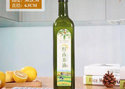 China 750ml Transparent Glass Oil Bottles With Lid , Glass Olive Oil Bottles for sale