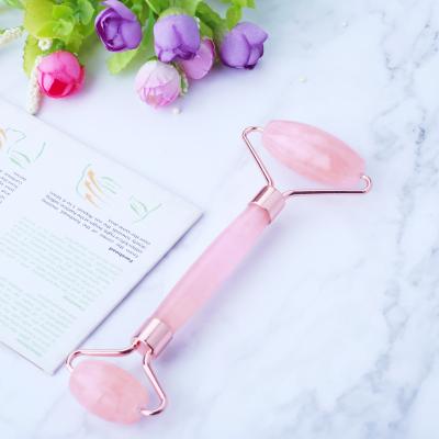 China Whitening Tools Natural Jade Roller For Face Best Price Sha Beauty Massage &Gua Hand Held Rose Quartz Roller for sale