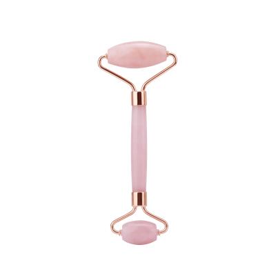 China Whitening Hot Selling Natural Jade Roller Rose Quartz Roller Body Massager and Gua Sha Set for sale