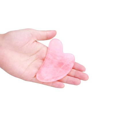 China Hot Selling High Quality Gua Sha Stone Rose Ruartz Jade Personal Skin Care Gua Sha Stone for sale