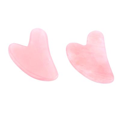 China Body Health Massage OEM High Quality Facial Tool Natural Stone Rose Gua Sha for sale