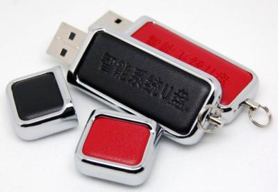 China Promotional Huge School Leather USB Flash Drive 32G  64G 128GB  , Leather Memory Stick for sale