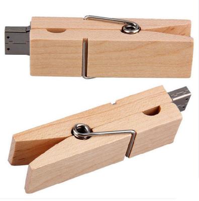 China Clip Secure  Kingston 128 Wooden USB Flash Drive ,    Wooden Pen Drive 60*26*10mm for sale