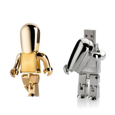 China Free Engraved Logo Robot  Usb 3.0 Flash Drive Metal ROHS CE Certificate Approved for sale