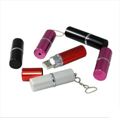 China Branded High Tech Metal USB Flash Drive  Lipstick 10mb/S Writing Speed 60*24mm for sale