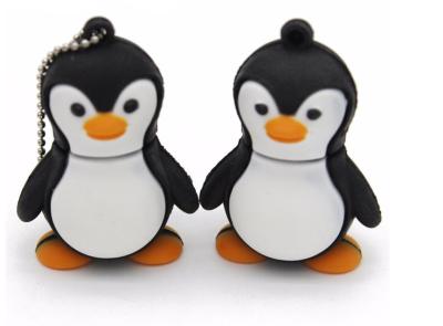 China Cartoon Character Anima  Penguin PVC USB Flash Drive USB 2.0   32GB 64GB 128GB High Capacity for sale