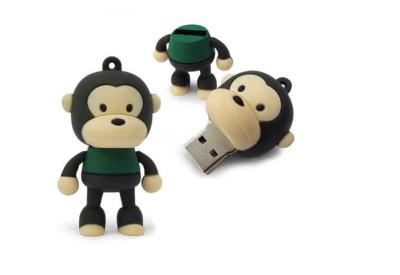 China Movimentação do flash do PVC USB do armazenamento de dados, movimentação bonito da pena da movimentação do flash do Usb do macaco à venda