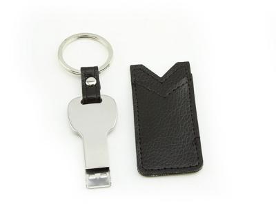 China Key Shape Metal  Leather USB Fl 64Gb Pendrive 32Gb U Disk   Waterproof Usb 2.0 Memory for sale