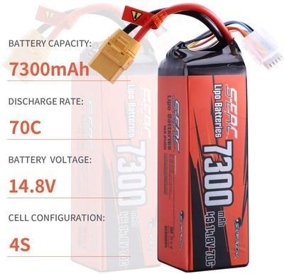 China Soft Toys 4S 14.8V Lipo Battery 7300mAh 70C Pack With XT90 Connector For RC Car Hobby for sale