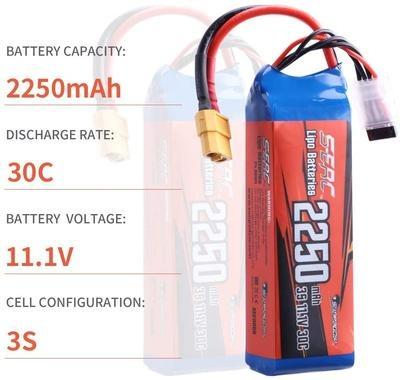 China Toys 11.1V 3S RC Lipo 30C 2250mAh Battery with XT60 Plug for RC Airplane Hobby for sale