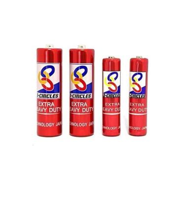 China Toys 3-Circles OEM Zinc Carbon Disposable Battery R6 AA UM-3 1.5V For Toys for sale