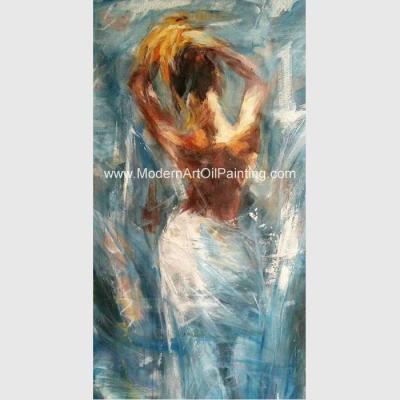 China Figura humana desnuda hecha a mano pinturas de señora Oil Painting Abstract para la sala de estar en venta