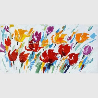 China Handmade Modern Art Oil Painting / Floral Oil Painting Wall Art For Coffee Store for sale