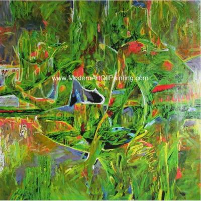 China Met de hand geschilderde Gift van landschaps de Abstracte Moderne Art Oil Painting 100% voor een Festival Te koop