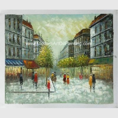 China Classic Style 100% Hand - Made Contemporary Paris Oil Painting Flexible Neo for sale