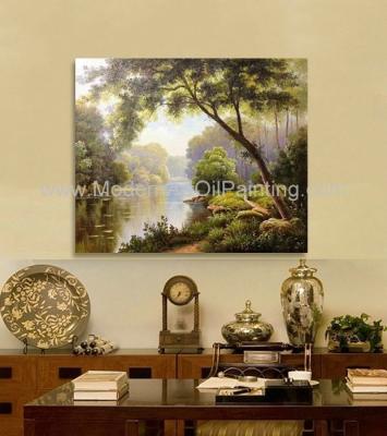 China Canvas Mountain Tree Abstract Landscape Painting Dining Room for sale