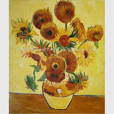 Cina Pittura a olio floreale del girasole contemporaneo su tela Van Gogh Masterpiece Replicas in vendita