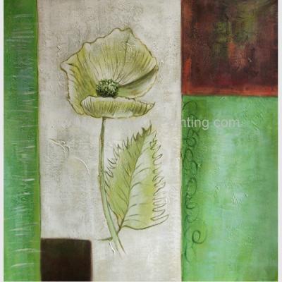 China Modern Abstract Flower Oil Painting On Canvas , Stretched Canvas Painting For Wall DéCor for sale