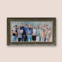 Китай Family People Custom Oil Realistic Portrait Painting For Holiday Gift 40 Cm X 80 Cm продается